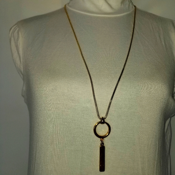 ✅#1021 Preowned RARE Gold Tone Metal 32.5" Necklace - Picture 5 of 16